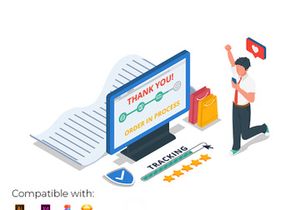 Man do order tracking in computer and mobile phone