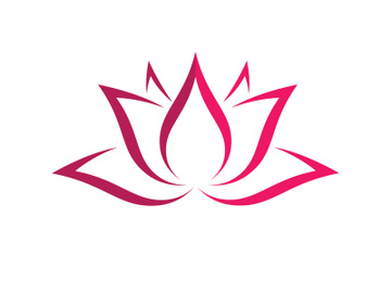 Stylized lotus flower icon vector preview picture