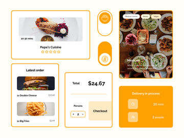 Food Elements UI for Adobe XD preview picture