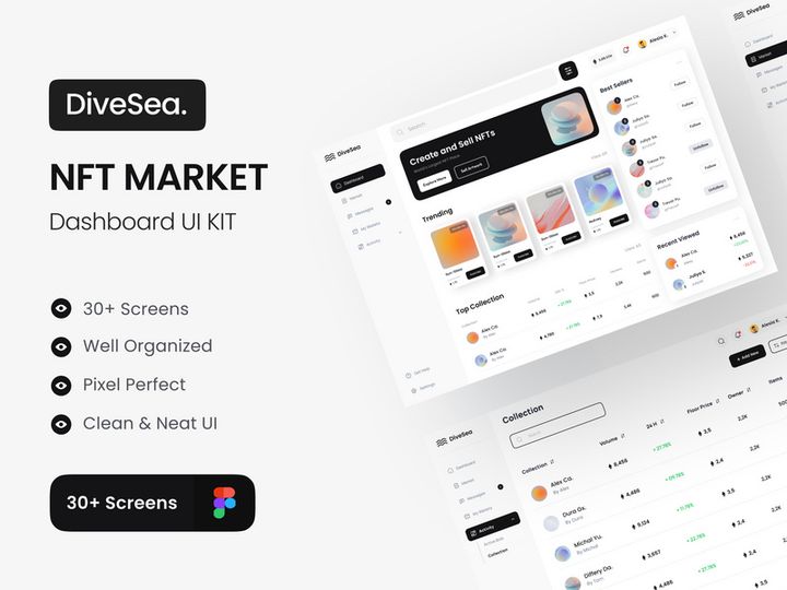 DiveSea - NFT Market Dashboard UI KIT preview picture