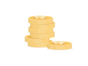 3D Business Vector Icon render with blender style