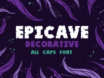 Epicave All Caps Display Free Font preview picture