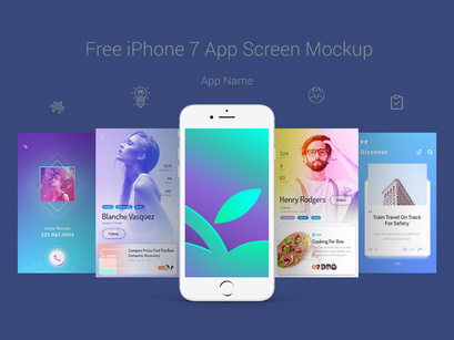 iPhone 7 App Screen Mockup