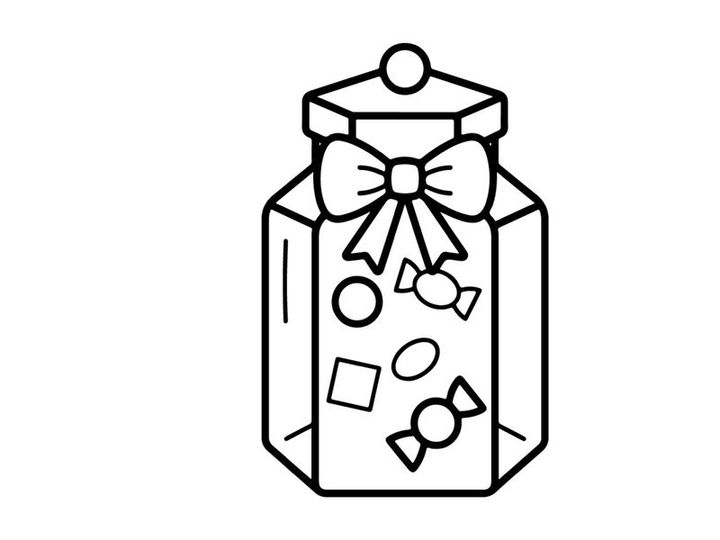 Halloween gift jar with spooky decorations and ribbon. Festive candy container for trick-or-treat celebrations and party favors.