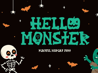Hello Monster - Playful Display Font