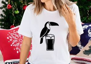 Toucan Perched on Beer Mug Silhouette