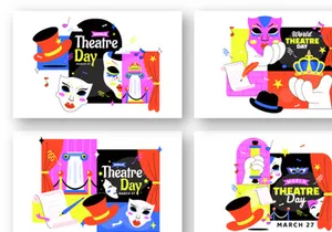 10 World Theatre Day Illustration