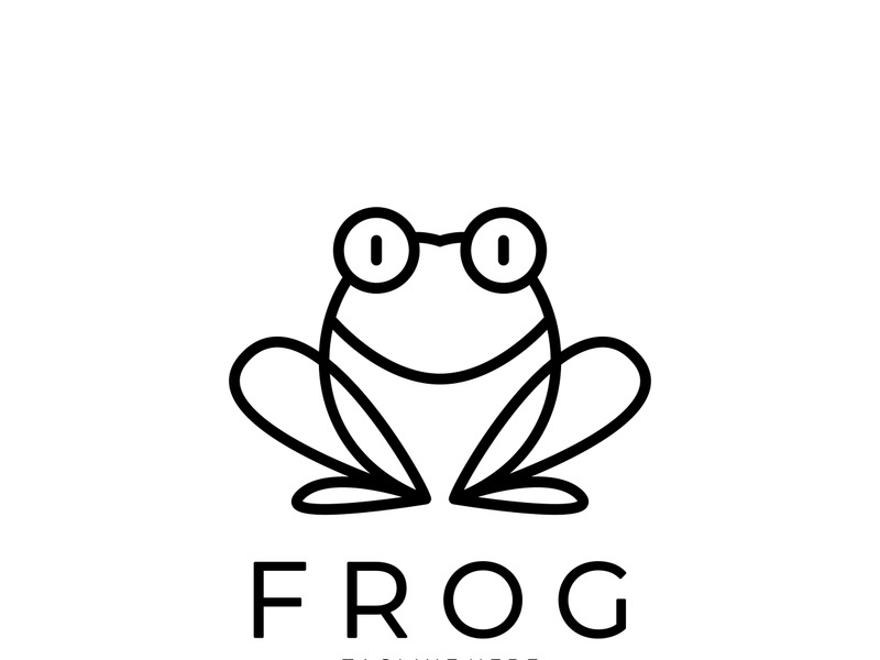 frog logo simple vector design template