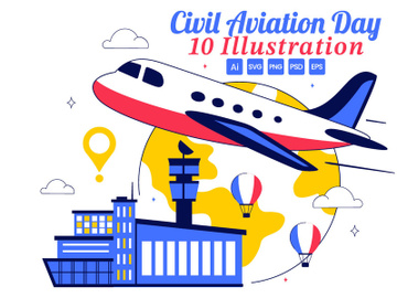 10 International Civil Aviation Day Illustration preview picture