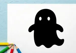 Cute Halloween Ghost Illustration for Kids and Holiday Decor
