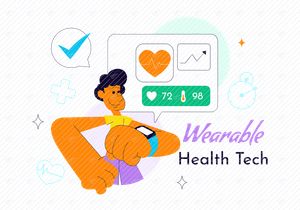 10 Wearable Health Tech Illustration