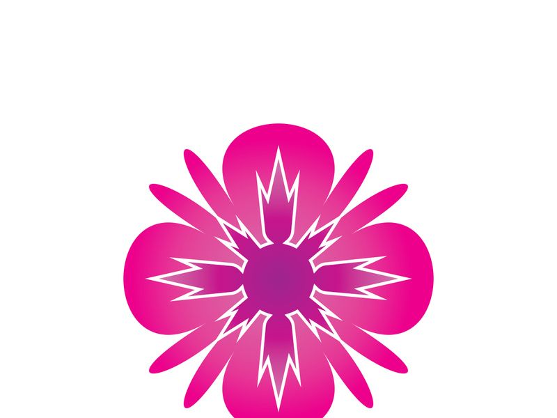 Ilustração de modelo de ícone vetorial de flor