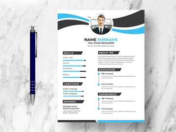 Modern Resume CV Template Ver-10 preview picture