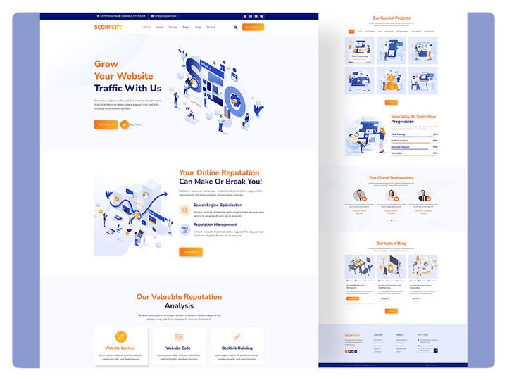 SEO And Digital Marketing Agency Website Template