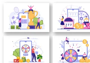 17 Online Betting Sports Game Illustration