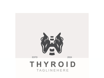 Thyroid Gland human Endocrine System structure logo thyroid care simple template design preview picture