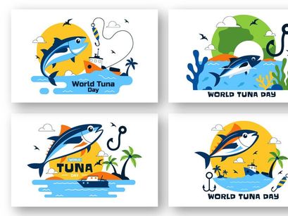 10 World Tuna Day Illustration