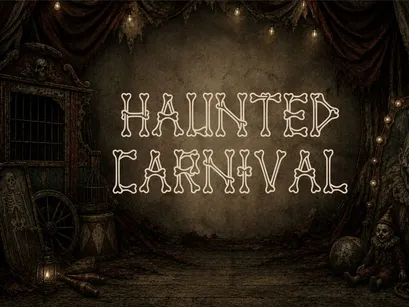 GRIMBONE – Spooky Skeletal Decorative Font