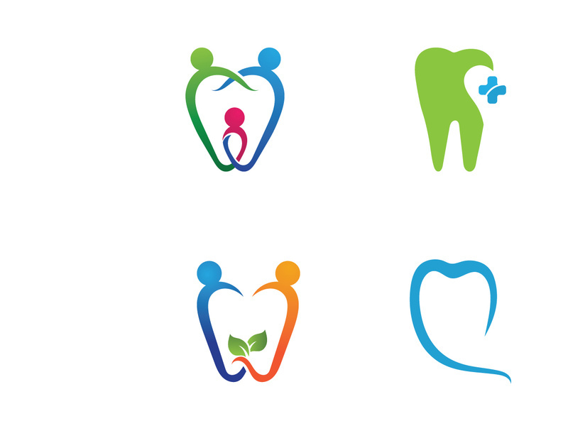 Dental care logo vector icon design