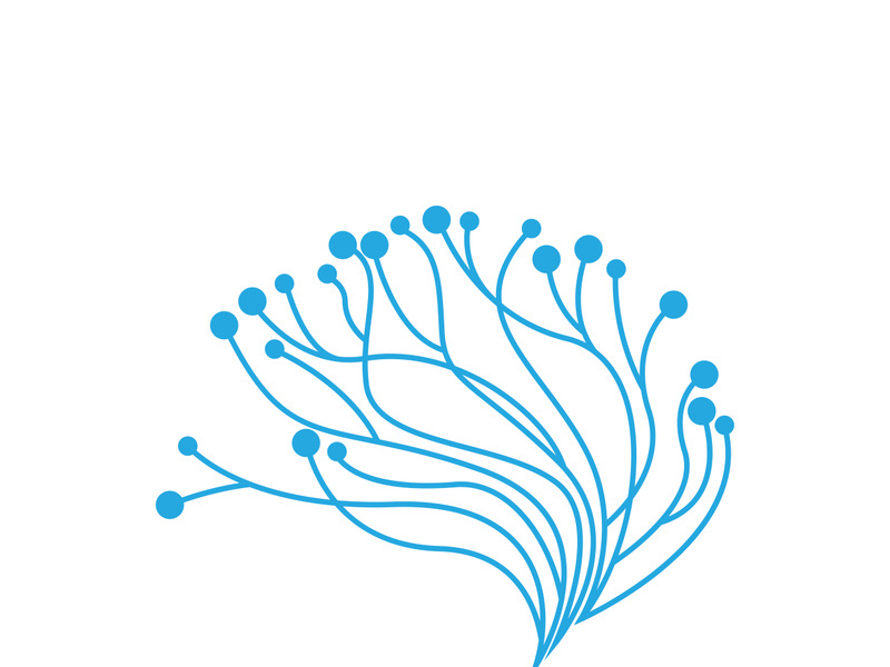 Neuron logo icon design template flat vector