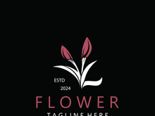 Flower logo design Floral emblem. Cosmetics, Spa, Beauty salon identity, Boutique and wedding invitations