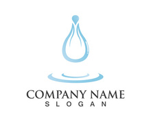 Blue water drop vector logo icon illustration images