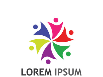 People social community logo design with creative idea preview picture