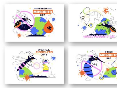 10 World Mosquito Day Illustration