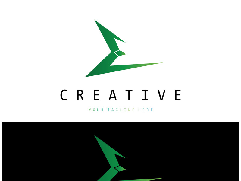 creative letter e logo design, for brand, startup, business, company, identity, application, vector