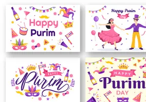 17 Happy Purim Day Illustration