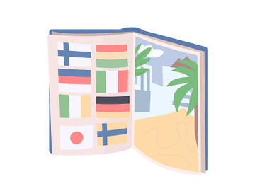 Tourist book cartoon vector illustration preview picture