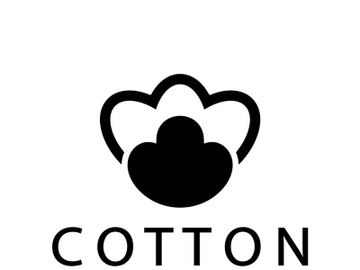 Soft natural organic cotton flower plant logo for cotton plantations, industries,business,textile,clothing and beauty,vector preview picture