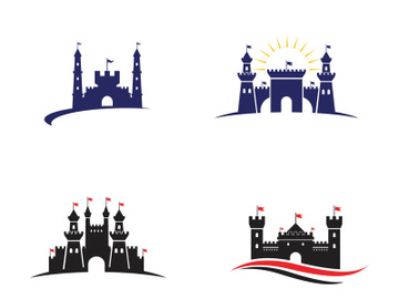 Castle vector illustration icon preview picture