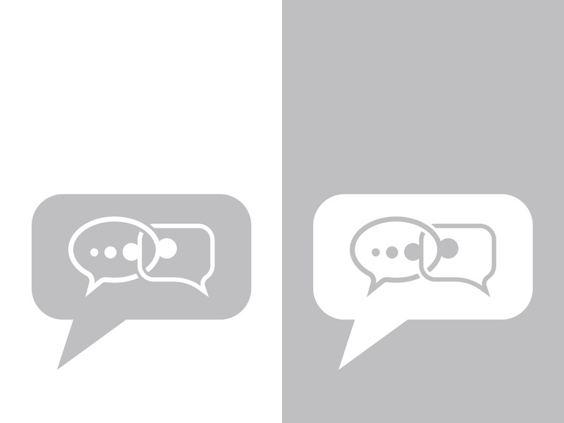 Speech bubble icon logo template vector illustration