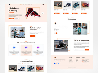 Nike - Shoes store website landing page