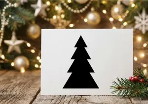 Minimalist Christmas Tree Icon for Holiday Design and Decorations
