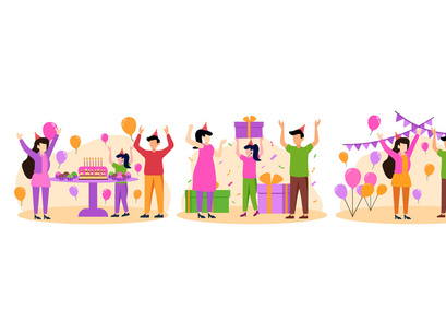 Birthday Flat Illustration