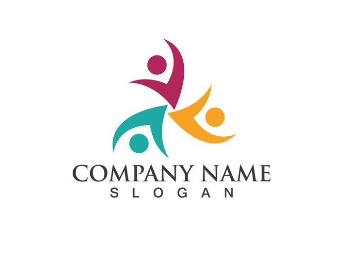 Community Logo Design Template for Teams or Groups.network and social icon design