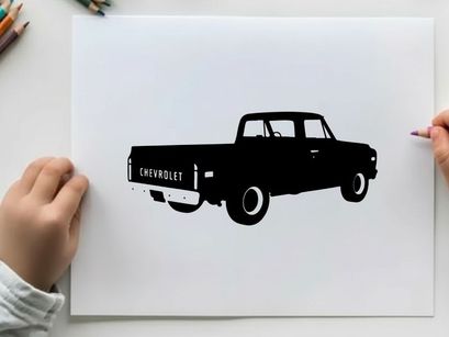 Chevrolet pickup truck silhouette