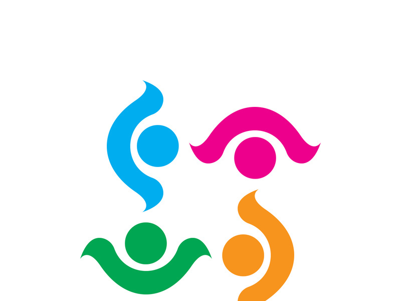 Community logo business template and icon people vector