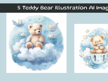 Teddy Bear Illustration Concept Ai Image preview picture