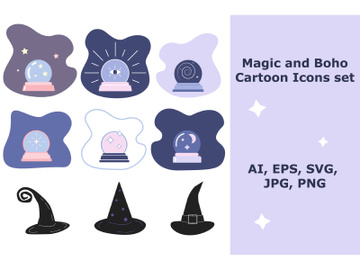 Magic Balls Flat Icons Set preview picture