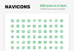 Navicons - icon set in 4 style