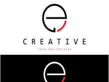 creative letter e logo design, for brand, startup, business, company, identity, application, vector
