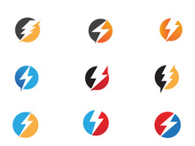 Strom Thunderbolt Template vector icon illustration design
