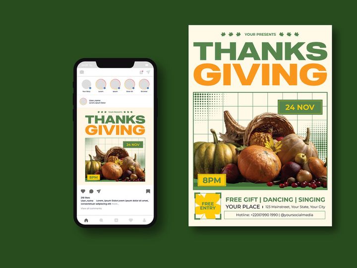 Thanksgiving Party Flyer