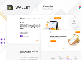 E-wallet Crypto Trading UI Template Figma Photoshop preview picture