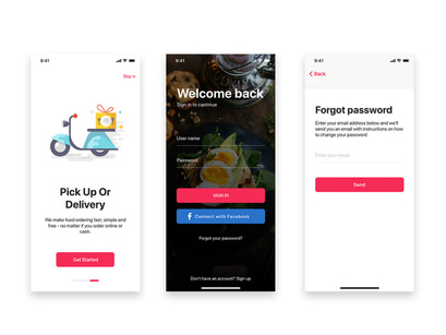 Food ordering & Delivery UI Kit for FIGMA