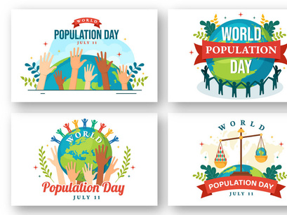 17 World Population Day Illustration