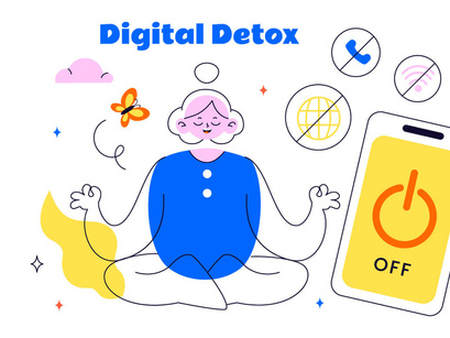 10 Digital Detox Illustration